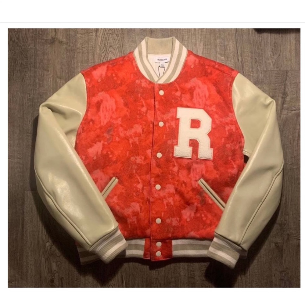 True Religion Tie Dye Varsity Jacket